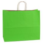 Apple Green, Large Shadow Stripe Paper Shopping Bags, 16" x 6" x 13" (Vogue)