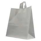 Clear Frosted Shoppers with Loop Handles, 17" x 7" x 18" x 7"