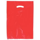 Red, Plastic Merchandise Bags, 12" x 3" x 18"
