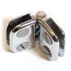 Glass Connector, Hinge, Chrome