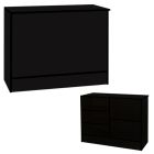4' Black, Ready-to-assemble, Wrap counter