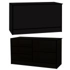 6' Black, Ready-to-assemble, Wrap counter
