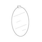 Acrylic Oval Mirrors for Slatwall, 10" x 14"