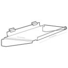 Acrylic Slatwall Flat Braced Shelves with Front Lip, 10" x 10"