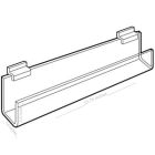 Acrylic J Racks Shelves for Slatwall with open ends, 24"