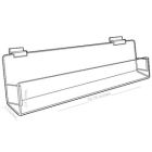 Acrylic J Racks Shelves for Slatwall with closed ends, 48"