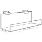 Acrylic Shelves for Slatwall, Slatgrid with open ends, 24" x 4"