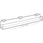 Acrylic J Rack 20 deg. Tilt Back for Slatwall with closed ends, 24"
