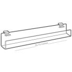 Acrylic J Rack 20 deg. Tilt Back for Slatwall with open ends, 36"