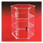 2 Remote Shelves Hexagon Locking, Acrylic Countertop Showcases