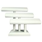 White, Bracelet  Oval T-Bar 3 Bar