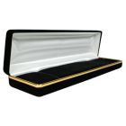 Black Velvet with Gold Trim Hinged Jewelry Boxes, for Bracelet/ Watch