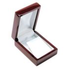 Rosewood Veneer Hinged Jewelry Boxes, for Pendant/Earring