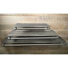 1' Sandblast, Pipe Hangers without Shelves for Textured Slatwall