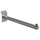 12" Chrome, Straight Faceout Bracket for Slatwall or Slatgrid 