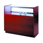 3', Cherry/Gold Frame, Full Sized Jewelry Showcase with Wood Sides