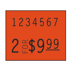 Monarch 1115 Labels, Fluorescent Red